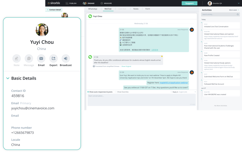 sinorbis profile after image change