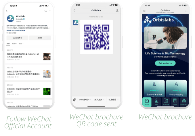 wechat brochure flow
